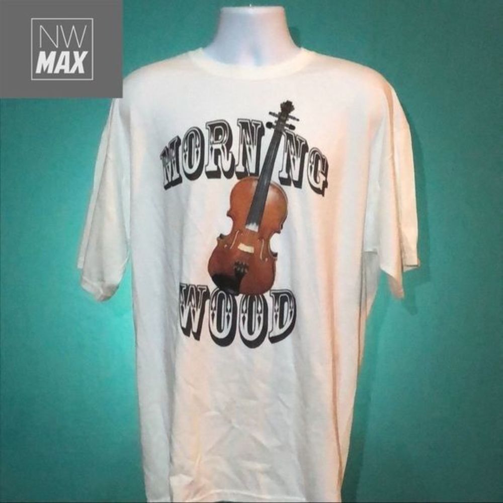 Morning Wood Fiddle T-shirt XL Gildan Custom